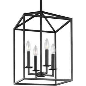 Linterna de metal negro de calidad superior con accesorios de luces de vidrio Atractiva linterna de luces hecha a mano para iluminación de restaurante - Product Image 1