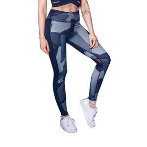 Ropa deportiva personalizada de cintura alta para mujer, conjunto de yoga sin costuras para gimnasio, mallas sublimadas con logotipo a precio barato - Product Image 1