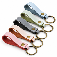 Porte-clés en cuir véritable de luxe, cadeau d'affaires personnalisé avec logo, porte-clés de voiture en cuir véritable, tendance, pas cher, mignon, effet givré