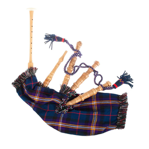 Gaita de celtas escocesa de madera marrón con funda de tartán real, cordón y caña incluidos, precio de fábrica, venta al por mayor - Product Image 1