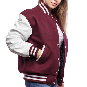 Chaqueta de béisbol con logotipo personalizado para hombre, chaqueta Bomber con logotipo personalizado para exteriores, Patchwork, venta al por mayor - Product Image 4