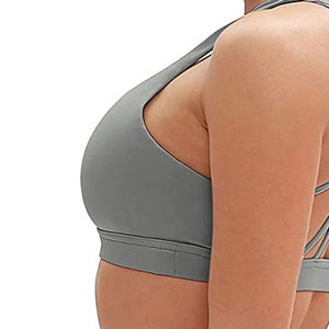Soutien-gorge de Sport Respirant Personnalisé de Haute Qualité Vente en Gros Fabricant OEM Femmes Couleur Unie Workout Fitness Soutien-gorge de Sport - Product Image 5