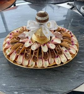 Plateau ovale en métal martelé fait à la main et taille personnalisée décorative parfaite pour les bonbons alimentaires au chocolat et le service de cadeaux - Product Image 3