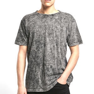 Camiseta 2022 de algodón 100% de alta calidad para hombre, camiseta lisa desgastada de punto de gran tamaño, ajuste cómodo, camiseta en blanco de alto tacto - Product Image 1