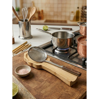 Repose-cuillère en bambou - Porte-ustensiles pour comptoir de cuisine