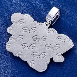 Top Craftmanship 925 Sterling Silver <b>Moissanite</b> Letter Pendant Unique Design Dainty Iced Hip Hop <b>Jewelry</b> with Enamel - Product Image 3