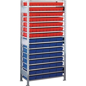 H2000xW1000xD400mm Green Shelving <b>Unit</b> SCHULTE 16 Steel <b>Shelves</b> 70 X L 400 mm Red 40 X L 400 mm Blue 16 Steel <b>Shelves</b> 70 X L 400 - Product Image 1