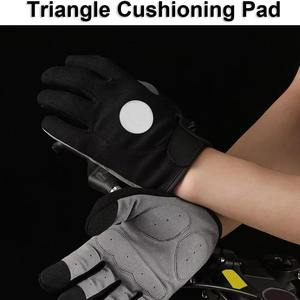 Gants de cyclisme unisexes de haute qualité à doigts entiers, gants de course à vélo en spandex en gros avec logo personnalisé pour hommes et femmes - Product Image 6