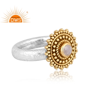 Best Selling Fine Sterling <b>Silver</b> Natural Rainbow Moon Stone Gemstone <b>Statement</b> <b>Ring</b> Custom Jewelry For Women Gift For Her - Product Image 2