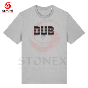 Logotipo de serigrafía personalizado coser y cortar 100% algodón Color sólido hombres camiseta moda moderna Casual - Product Image 4