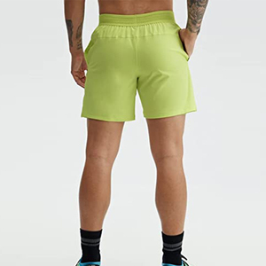 Pantalones cortos transpirables para hombre, cintura elástica, con bolsillos de poliéster, para entrenamiento, gimnasio, calidad superior - Product Image 3