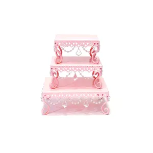 Support pour desserts et pâtisseries de grande taille en marbre et métal de forme personnalisée - Product Image 5