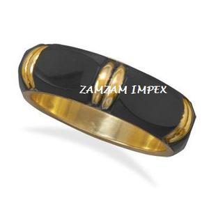 Bijoux Boho artisanaux en résine africaine épaisse et bracelet de mode en laiton - Product Image 4