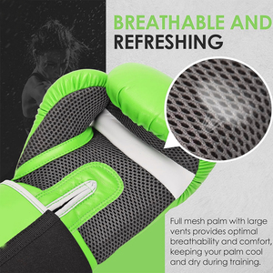 Guantes de cuero de entrenamiento de combate de Pakistán Equipo de entrenamiento de lucha Guantes de boxeo Uso para hombres - Product Image 5