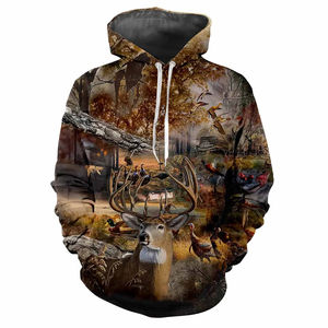 Vente en gros Sweat à capuche de chasse camouflage imprimé numériquement Pull camouflage arbre véritable Sweat à capuche pour homme - Product Image 5