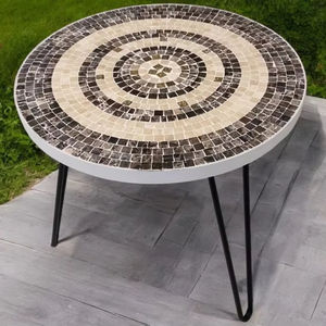 Table d'appoint en mosaïque éblouissante: Art irisé-Table basse bleue-Table d'appoint-Décor de salon-Cadeau - Product Image 1