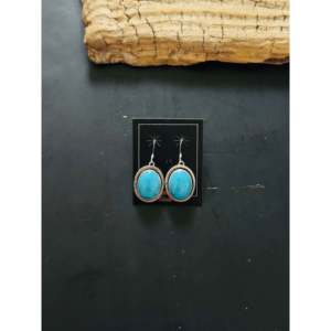 ต่างหูหยดน้ำสีเทอร์ควอยซ์และเงินสเตอร์ลิง Wydelle Billie Kingman ดีไซน์แบบห้อย - Product Image 1