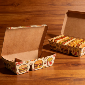 Boîte en papier gaufré pour crêpes, gaufres, glaces, pâtisseries et beignets, avec séparateurs, pour emballage de biscuits de boulangerie, directement de l'usine - Product Image 6