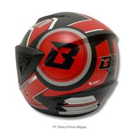 Casque de moto ouvert noir mat de haute qualité JP13 BXV |   Certifié SNI |   Casque léger au design moderne, visière simple en ABS