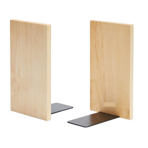 Wooden Bookends <b>Solid</b> <b>Wood</b> and Steel Booklover Gift for Friends Shelf Manufacturer and Exporters - Product Image 3