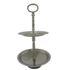 Aluminum & Iron Cake Stand <b>Mirror</b> <b>Mosaic</b> 2 Tier Cake Stand for Wedding and Birthday Handmade in Bulk - Product Image 2