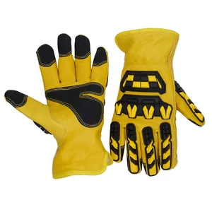 New style Anti Impact Construction Working Protection Glove Impact Resistant Kong Mechanic Gloves leather gloves from Pakistan