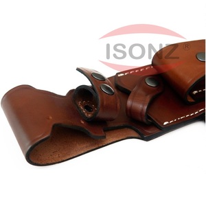 ISONZ Gaine en cuir personnalisée en gros pour couteau pliant et hache avec boucle de ceinture Support OEM - Product Image 3