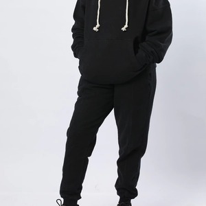 Ensemble de survêtements d'hiver en velours respirant pour hommes, tenue de détente en velours doux avec sweat à capuche zippé et pantalon de jogging - Product Image 4