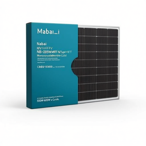 Panneau solaire monocristallin HJT à demi-cellules de type N Nabai PV NB-205W-MRT 550W-600W de qualité A - Product Image 2