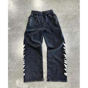 Conjunto de chándal acampanado con logotipo personalizado para hombre, conjunto de pantalones de chándal acampanados y Sudadera con capucha, chándales Unisex, sudaderas con capucha y estampado abullonado, conjunto de pantalones de chándal acampanados - Product Image 3