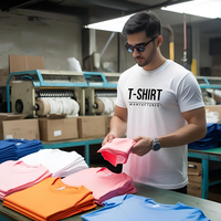 Fabricant de T-shirts en tricot sur mesure Services OEM ODM 100% Coton Respirant Anti-boulochage Anti-plis Impression numérique