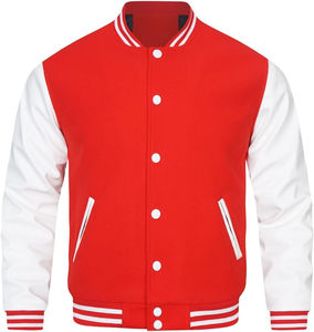 Chaqueta Varsity a la moda para hombre, con diseño de patchwork, transpirable, duradera, precio al por mayor, más vendida, recién llegada. - Product Image 3