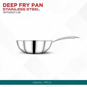 Stainless Steel Riveted Handle Fry <b>Pans</b> without <b>Lid</b> Durable Design Food Grade Cookware Easy Clean Exotic Silver Shining - Product Image 2
