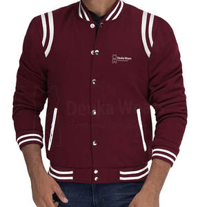 Veste de baseball à manches longues pour homme, design personnalisé OEM/ODM, coton respirant, broderie chenille, style streetwear. - Product Image 5