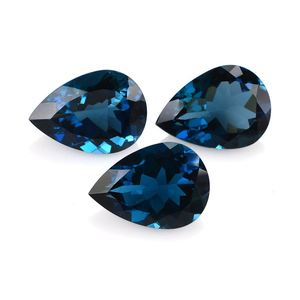 London Blue Topaz Fabricación de joyas Fabricante personalizado 5x8mm Forma de pera para gemas azules suizas Topacio facetado suelto Cuarzo natural Todos - Product Image 5