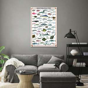 Impresión artística de peces mediterráneos con 2 tiras de póster para decoración de pared - Product Image 4