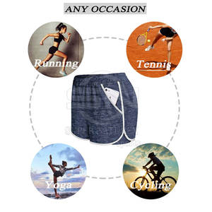 Pantalones cortos deportivos de alta calidad para mujer, novedad, Logo, cintura elástica, pantalones cortos, estilo deportivo informal, transpirable, diseño de moda - Product Image 4