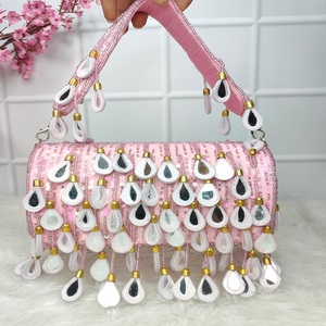 Moda hecha a mano con cuentas lentejuelas embrague mujer bolso lindo embrague bolsos Bling señoras fiesta noche bolso - Product Image 2