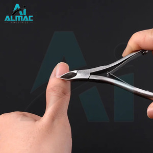 ALMAC fábrica gran oferta profesional cortaúñas plata Acero inoxidable cutícula Nipper pedicura herramienta Manual fuente de alimentación Clipper - Product Image 5