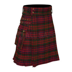 Kilt solide utilitaire écossais pour hommes tissu de mélange de coton durable de haute qualité classique Highland Wear Festivals événements personnalisés - Product Image 1