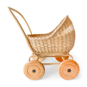 Wagon en rotin naturel pour enfants Trendy Rotin Kids Toys Eco Friendly Wagon de poupée en osier OEM accepté d'usine du Vietnam - Product Image 2