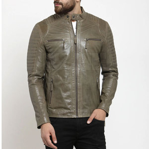 Chaqueta de Cuero Casual para Hombre de Alta Calidad para Invierno, Nueva Llegada, MOQ Bajo, Cierre de Cremallera, Servicio OEM, Resistente al Viento - Product Image 1