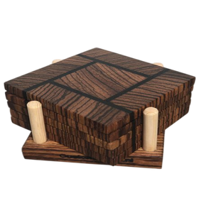 ที่รองแก้วไม้สี่เหลี่ยมสำหรับงานฝีมือสำหรับบ้านโรงแรมร้านอาหารเครื่องใช้บนโต๊ะอาหาร - Product Image 6