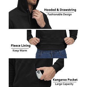 Sudaderas con capucha en blanco de alta calidad, venta al por mayor, jersey con logotipo personalizado liso, sudaderas con capucha unisex para hombre, sudaderas con capucha de invierno de peso pesado en blanco para hombre - Product Image 6