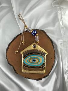 Amuleto Nazar Dorado de Diseño Turco para Decoración de Pared, Amuleto de la Suerte, Regalo de Inauguración de Casa, Decoración del Hogar - Product Image 3