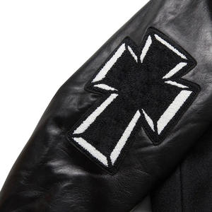 <b>Top</b> Selling <b>High</b> Quality Wool Body <b>Leather</b> Sleeves Custom Chenille or Flat Embroidery Logo Warm Letterman Varsity Jacket for Men - Product Image 6