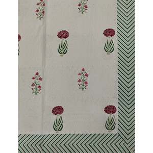 100% Cotton Hand Block Printed King Size Double Bedsheet Pillow Cover Eco-Friendly Classic Style 3-Piece <b>Comforter</b> <b>Set</b> for Home - Product Image 2