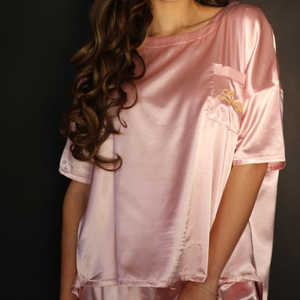 Lumija Swimwear – Short de nuit élégant en satin de soie perlé pour femme, taille 8 - Product Image 2