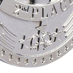 เหรียญทองแดงทองสำหรับ1st 2ND รางวัลถ้วยรางวัลสถานที่3rd สดใสหรือโบราณด้วยเหรียญริบบิ้นซาตินสีแดงสีขาวสีฟ้า - Product Image 5