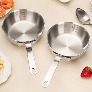 Mini Sartén <span class=keywords><strong>de</strong></span> Acero Inoxidable 304, Triple Capa, Fondo Plano, Apta para Gas e Inducción, para Huevos Fritos y Desayunos <span class=keywords><strong>Saludables</strong></span> - Product Image 1